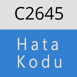 C2645 hatasi
