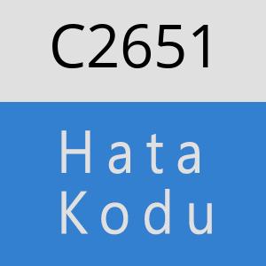 C2651 hatasi