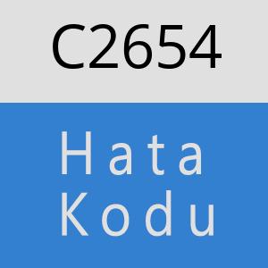 C2654 hatasi