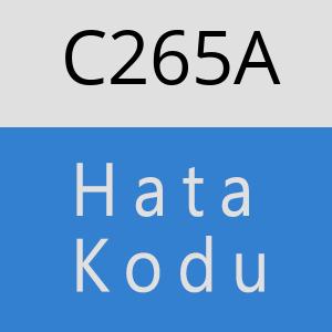 C265A hatasi