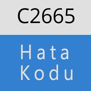 C2665 hatasi