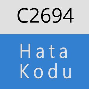 C2694 hatasi