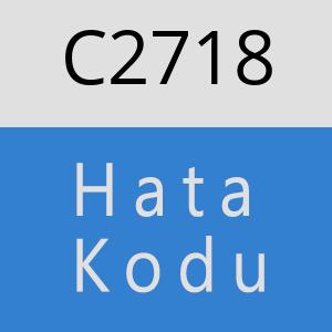 C2718 hatasi
