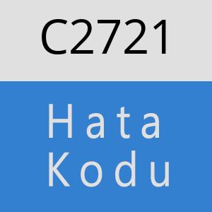 C2721 hatasi