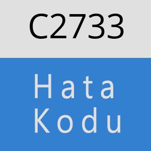 C2733 hatasi