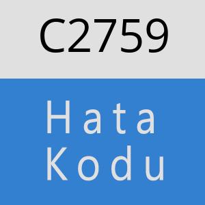 C2759 hatasi