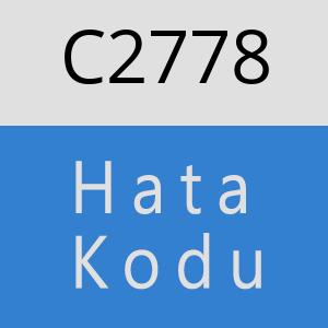 C2778 hatasi