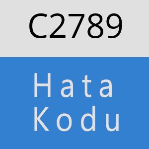C2789 hatasi
