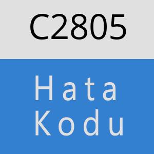 C2805 hatasi