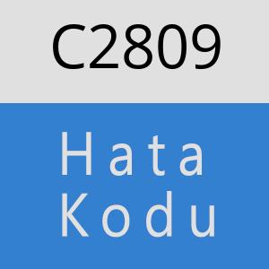 C2809 hatasi