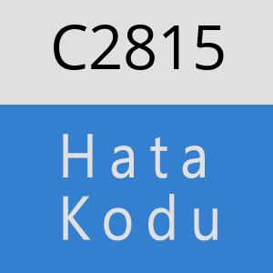 C2815 hatasi