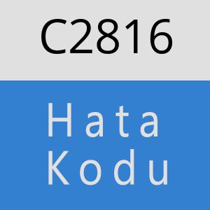 C2816 hatasi