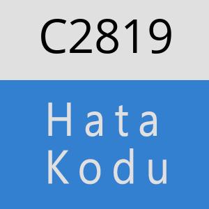 C2819 hatasi