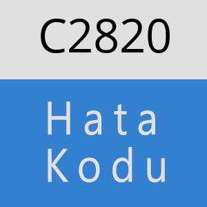 C2820 hatasi