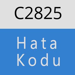 C2825 hatasi