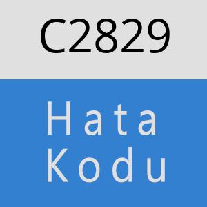 C2829 hatasi