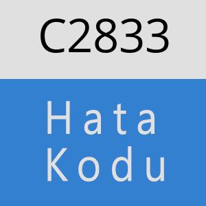 C2833 hatasi
