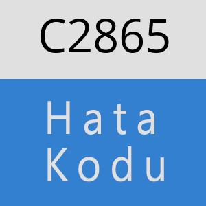 C2865 hatasi