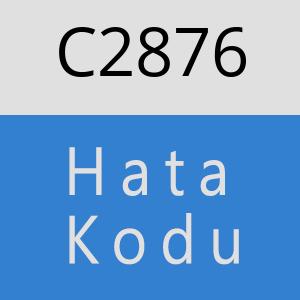 C2876 hatasi