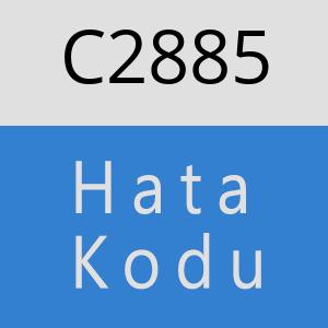 C2885 hatasi