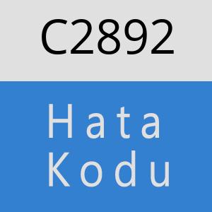 C2892 hatasi