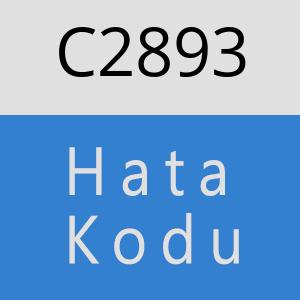 C2893 hatasi