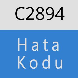 C2894 hatasi