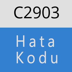 C2903 hatasi