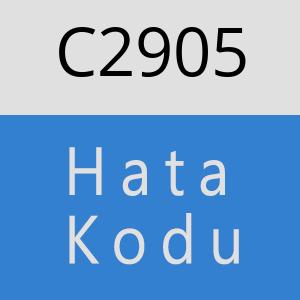 C2905 hatasi