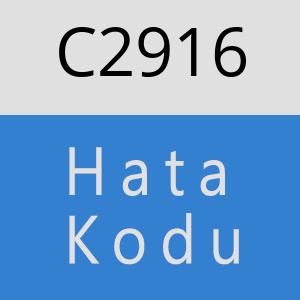 C2916 hatasi