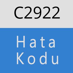 C2922 hatasi