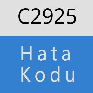 C2925 hatasi