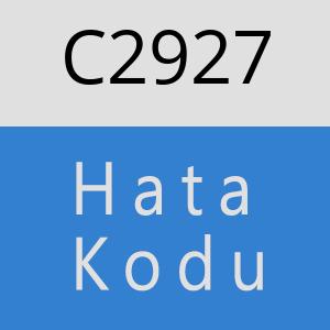 C2927 hatasi