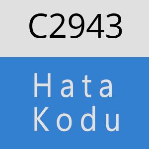 C2943 hatasi