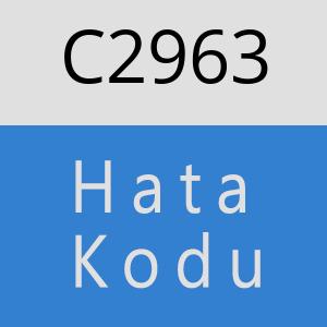 C2963 hatasi