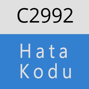 C2992 hatasi