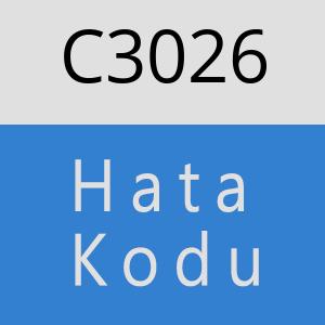 C3026 hatasi