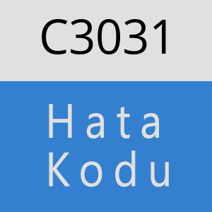 C3031 hatasi