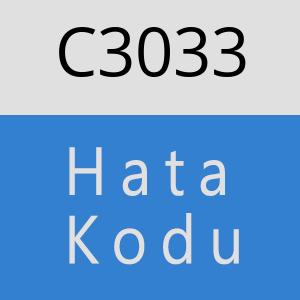 C3033 hatasi