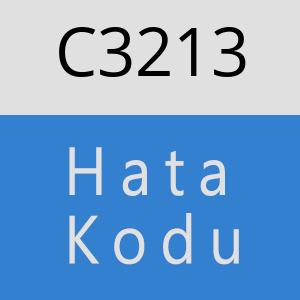 C3213 hatasi