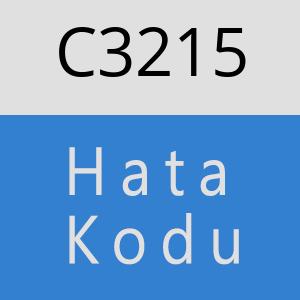 C3215 hatasi