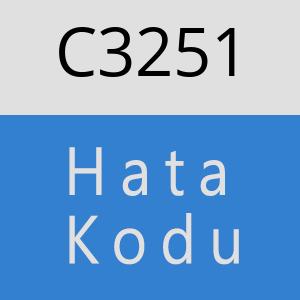 C3251 hatasi