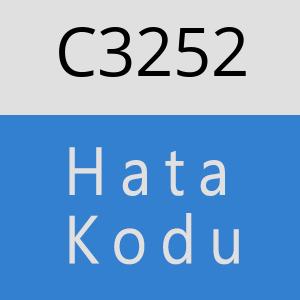 C3252 hatasi