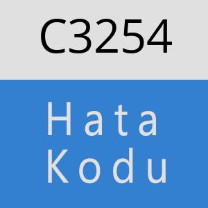 C3254 hatasi