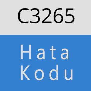 C3265 hatasi