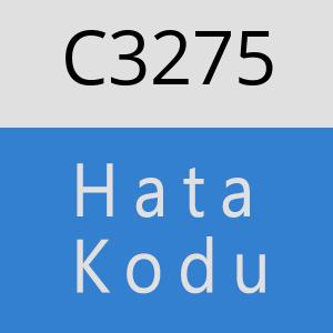 C3275 hatasi