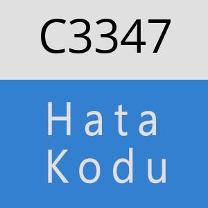 C3347 hatasi