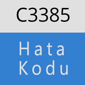 C3385 hatasi