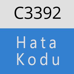 C3392 hatasi