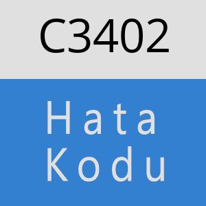 C3402 hatasi